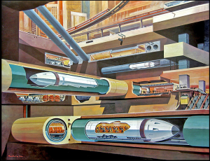 Tube Trains Under City 1969